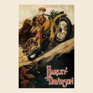 1929 HARLEY DAVIDSON MOTORCYCLE AD POSTER_166